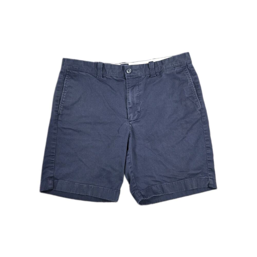 J.Crew Mens Navy Blue Stretch Chino Shorts Size 34 Inseam 9 Re-Imagined Cotton